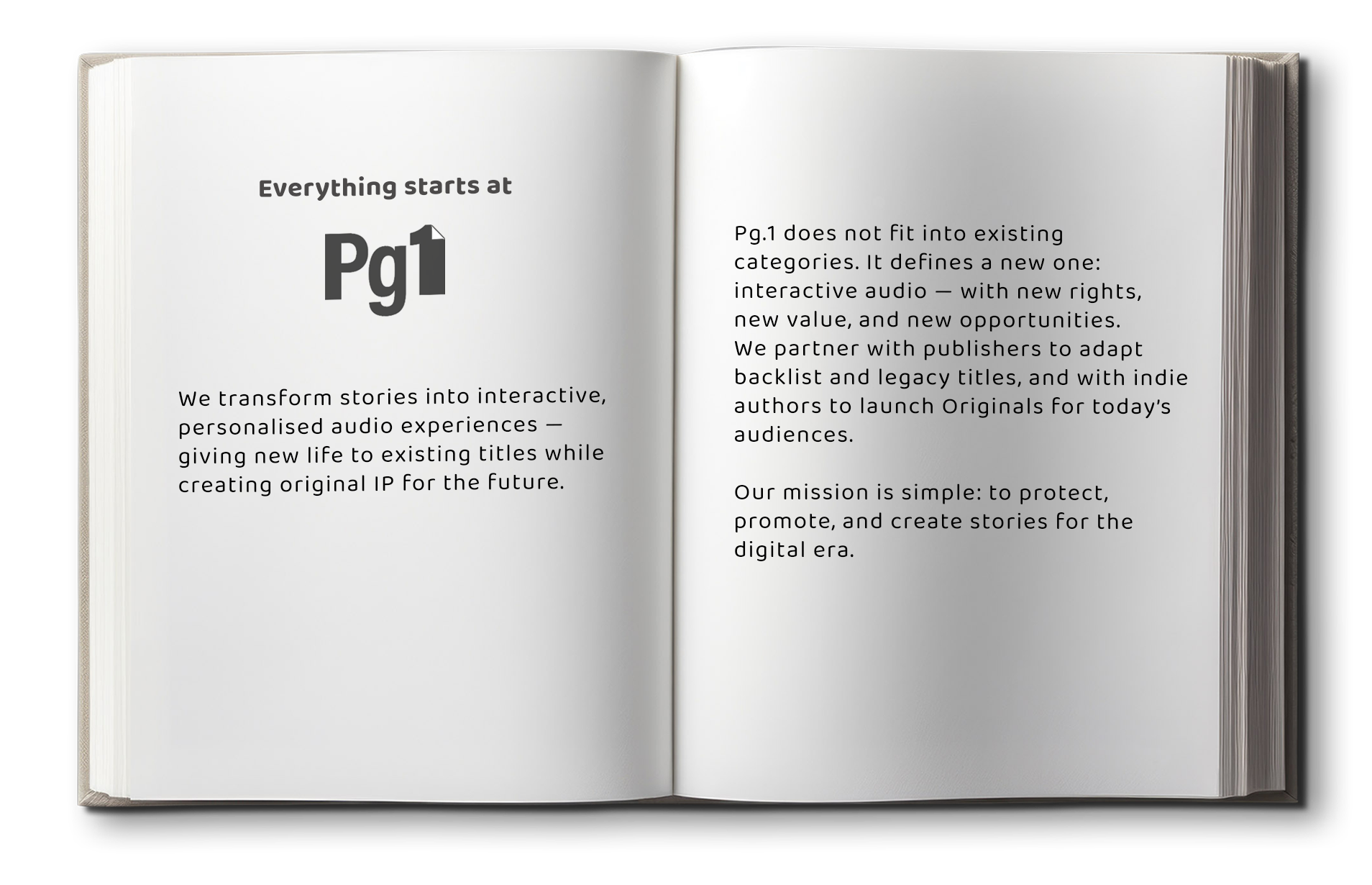 Page 1 Book with Text